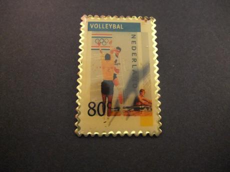 Volleybal, roeien Olympische spelen postzegel